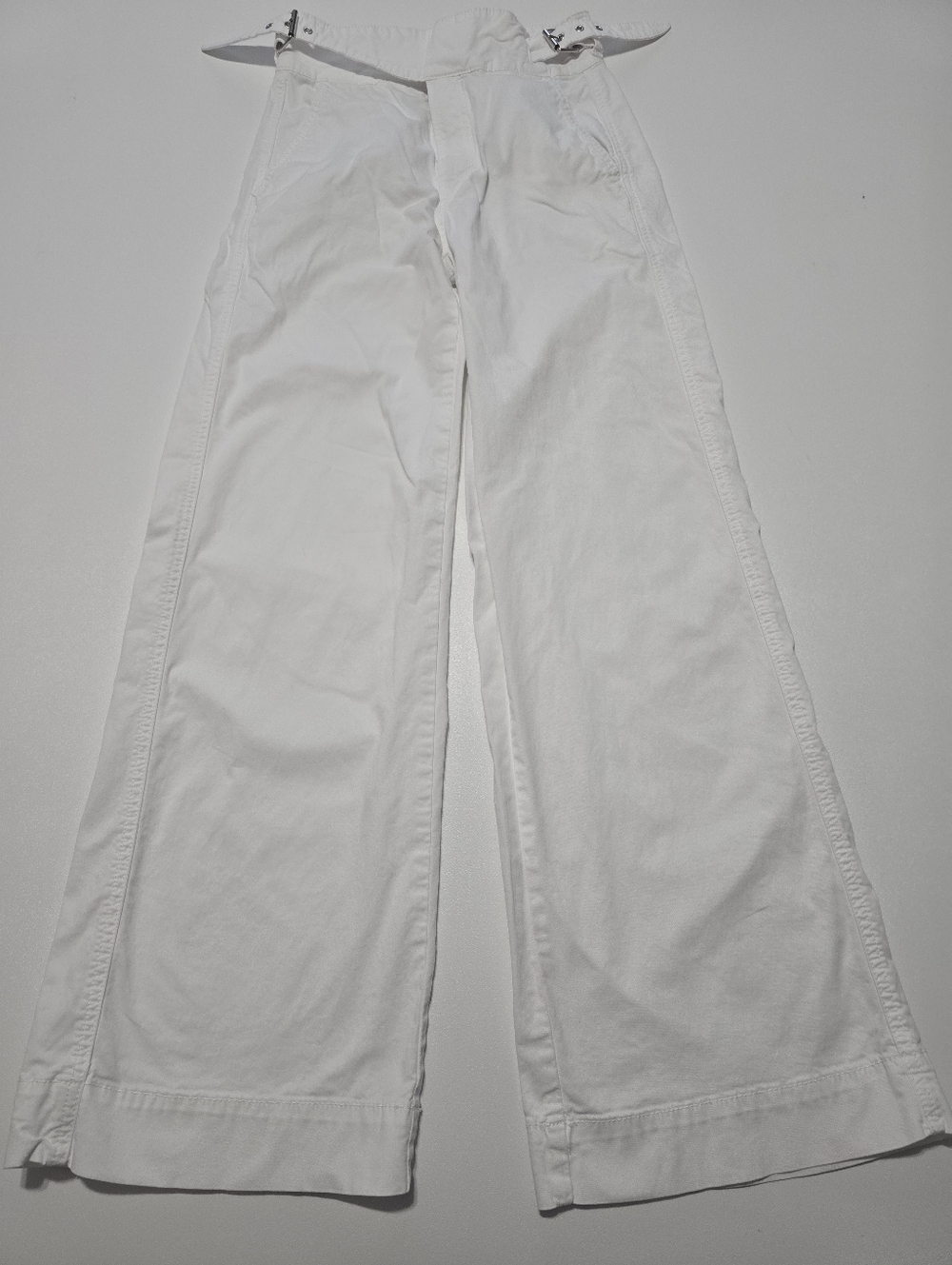 Joe's Jeans White Wide-Leg High-Rise Pants - Picture 2 of 16